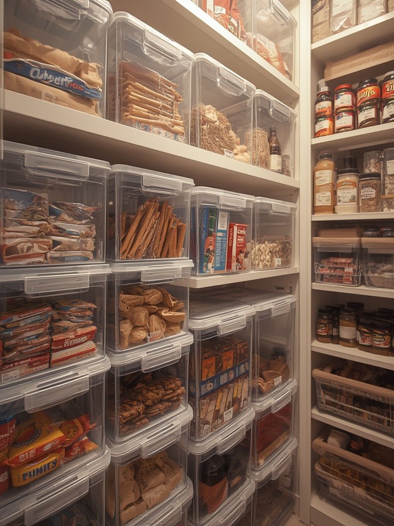 storage bins in action